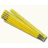 Metre plegable fusta groc 5 seccions. Longitud 1 metre