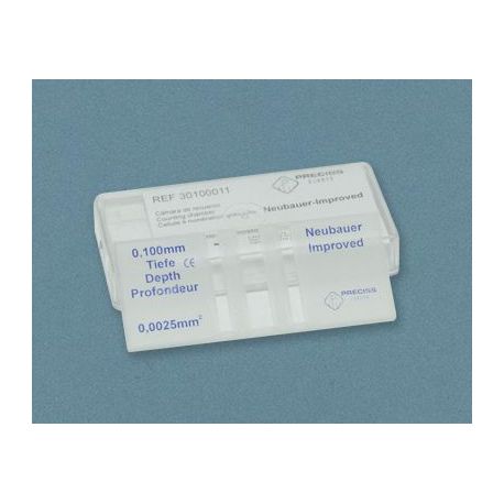 Improved Neubauer counting chamber. Dark lines without tweezers