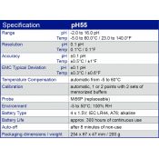 pH-metre butxaca Milwaukee pH-56. Escales pH-gC amb CAT 