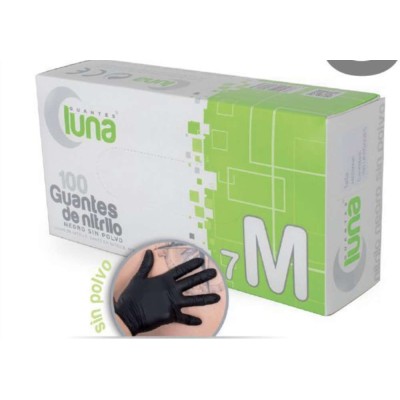 Guants examen nitril talla 8-9 grans. Capsa 100 unitats