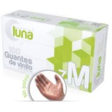 Guantes examen vinilo talla 7-8 medianos. Caja 100 unidades