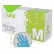 Guants examen nitril talla 7-8 mitjans. Capsa 100 unitats