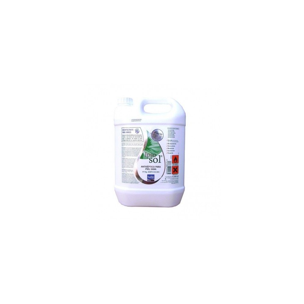 Solución manos hidroalcohólica antiséptica Ipsosol. Garrafa 5000 ml
