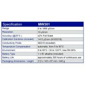 Kit pH-metro + conductímetro bolsillo Milwaukee Mi5559. Rangos pH 0'1-CE-TDS-Temp