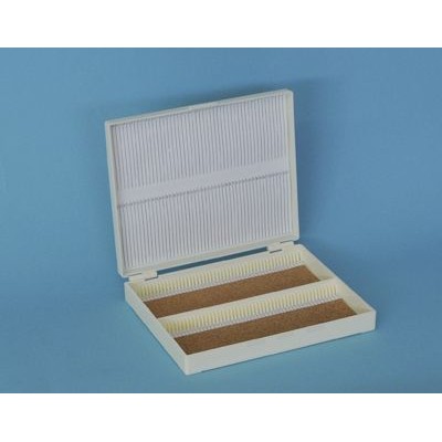 Caja guardar portaobjetos plástico BPG-011. Capacidad 100 piezas