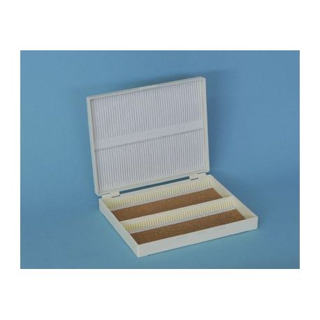 BPG-011 plastic slide storage box. Capacity 100 pieces