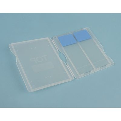 Caja guardar portaobjetos plástico BPG-007. Capacidad 2 piezas