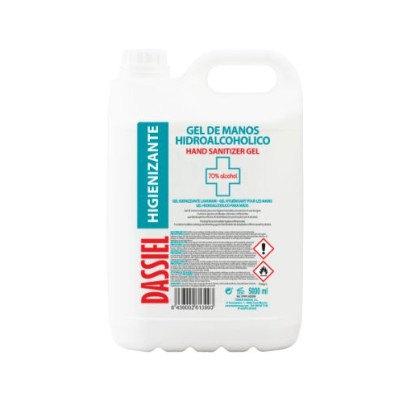 Gel mans hidroalcohòlic higienitzant Dassiel. Garrafa 5000 ml
