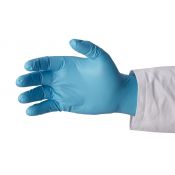Guants examen nitril blau alta protecció talla S (6-7). Capsa 100 unitats