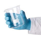 Guants examen nitril blau alta protecció talla S (6-7). Capsa 100 unitats