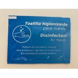 Tovalloletes hidroalcohòliques higienitzants per mans. Bossa 100 unitats