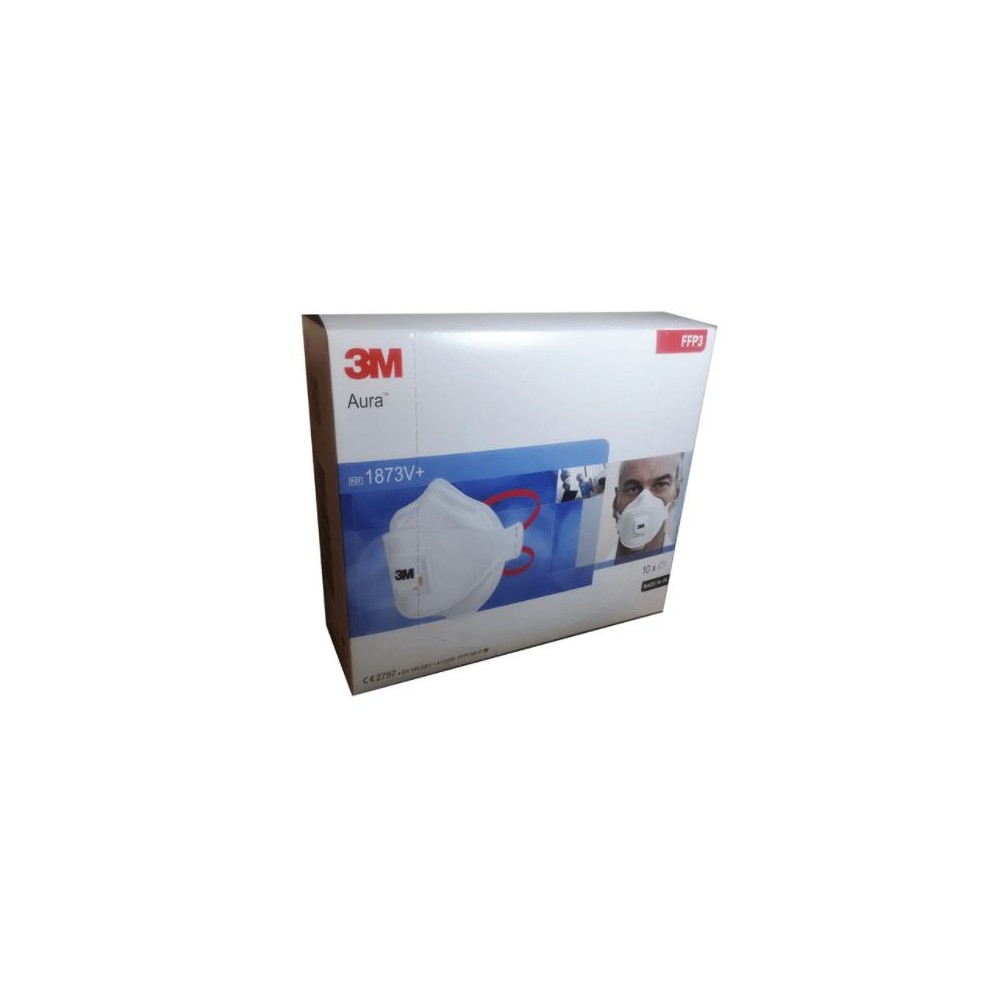Mascaretes autofiltrants FFP3 amb vàlvula 3M 1873V+ Capsa 10 unitats