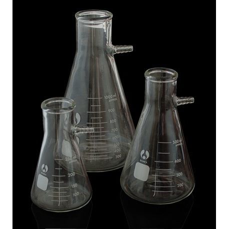 Kitasato glass flask with 40 mm mouth. Capacity 2000ml