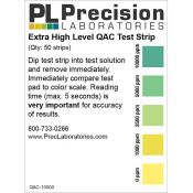 Tires reactives QAC 0-10-20-50-100 ppm QAC-100. Tub 100 unitats