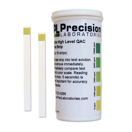 QAC test strips 0-1000-2500-5000-10000 ppm QAC-10000. Tube 50 units