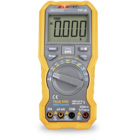 Promax FP-2 digital multimeter. Vcc-Vac-Acc-Aca-Ohm-Temp