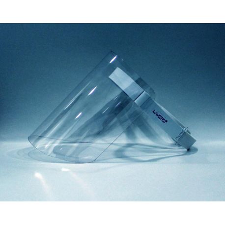 Face protection screen. Compact PMMA optical viewfinder