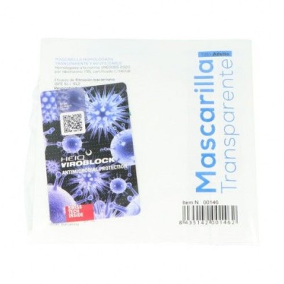 Mascaretes transparents tela color blanc. Pack 10 unitats