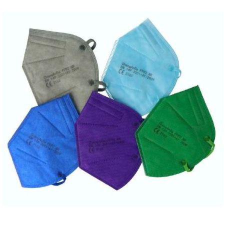 Colored FFP2 self-filtering masks without valve. Pack 20 units