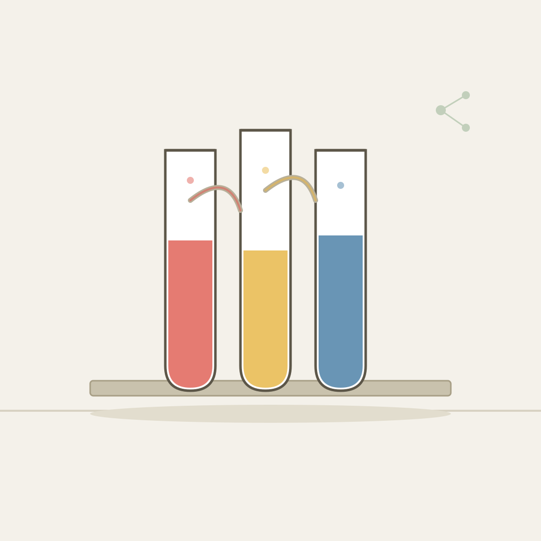El experimento de la capilaridad con tubos de ensayo y colorantes alimentarios